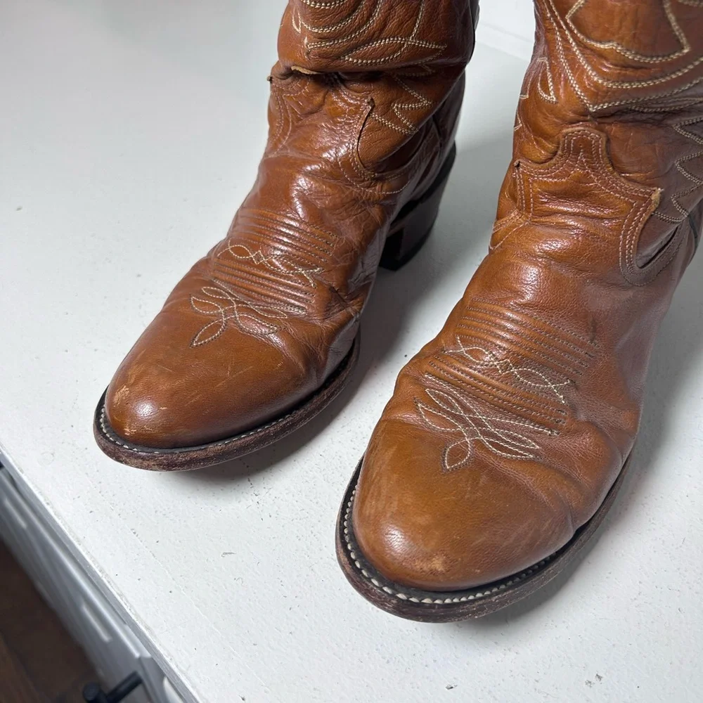 **SOLD**Vintage Dan Post Women’s Western Boot Size 8C Brown Leather Classic - Picture 4 of 9